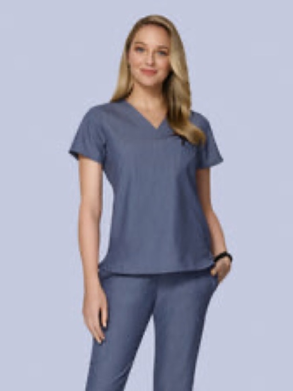 Mandala Heather Denim Women’s Scrubs Set - Picture 8 of 9
